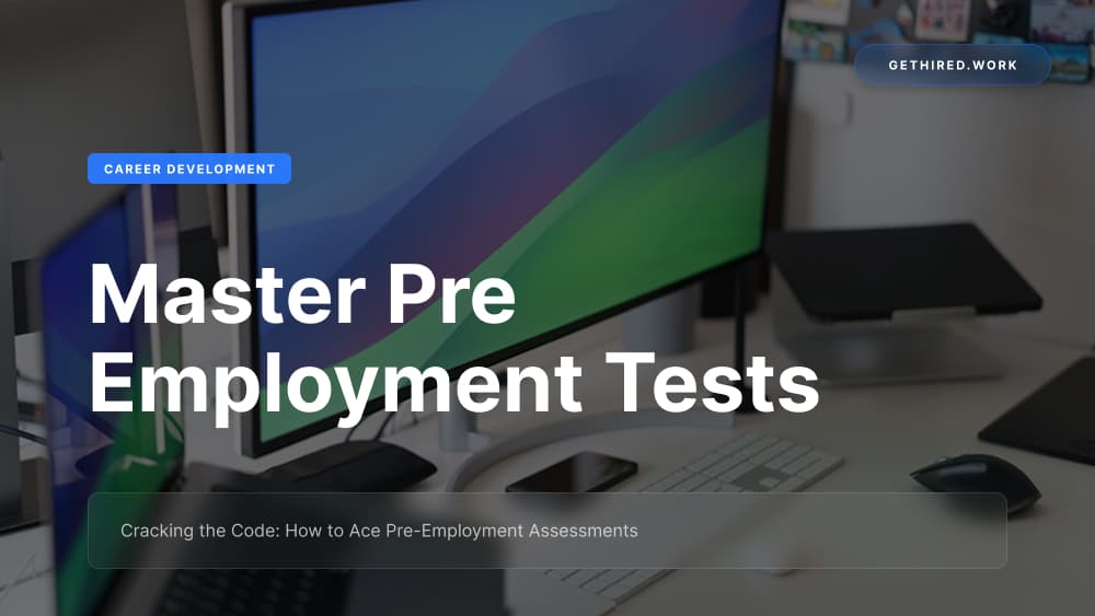 Cracking the Code: How to Ace Pre-Employment Assessments