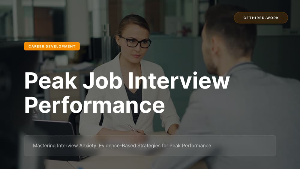 Mastering Interview Anxiety: Evidence-Based Strategies for Peak Performance